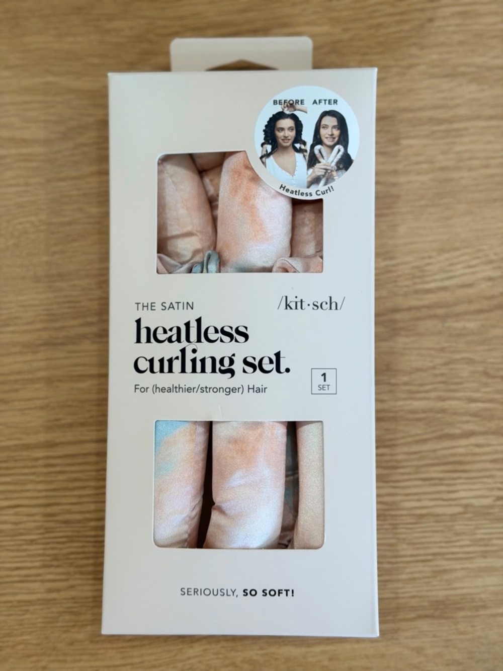 Kitsch Satin Heatless Curling Set - Pastel Tie-Dye